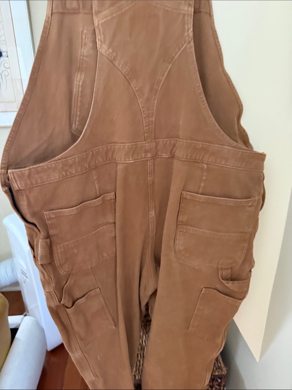 Carhartt Brown Work Overalls with Bib Pocket- Relaxed Fit - Picture 4 of 6
